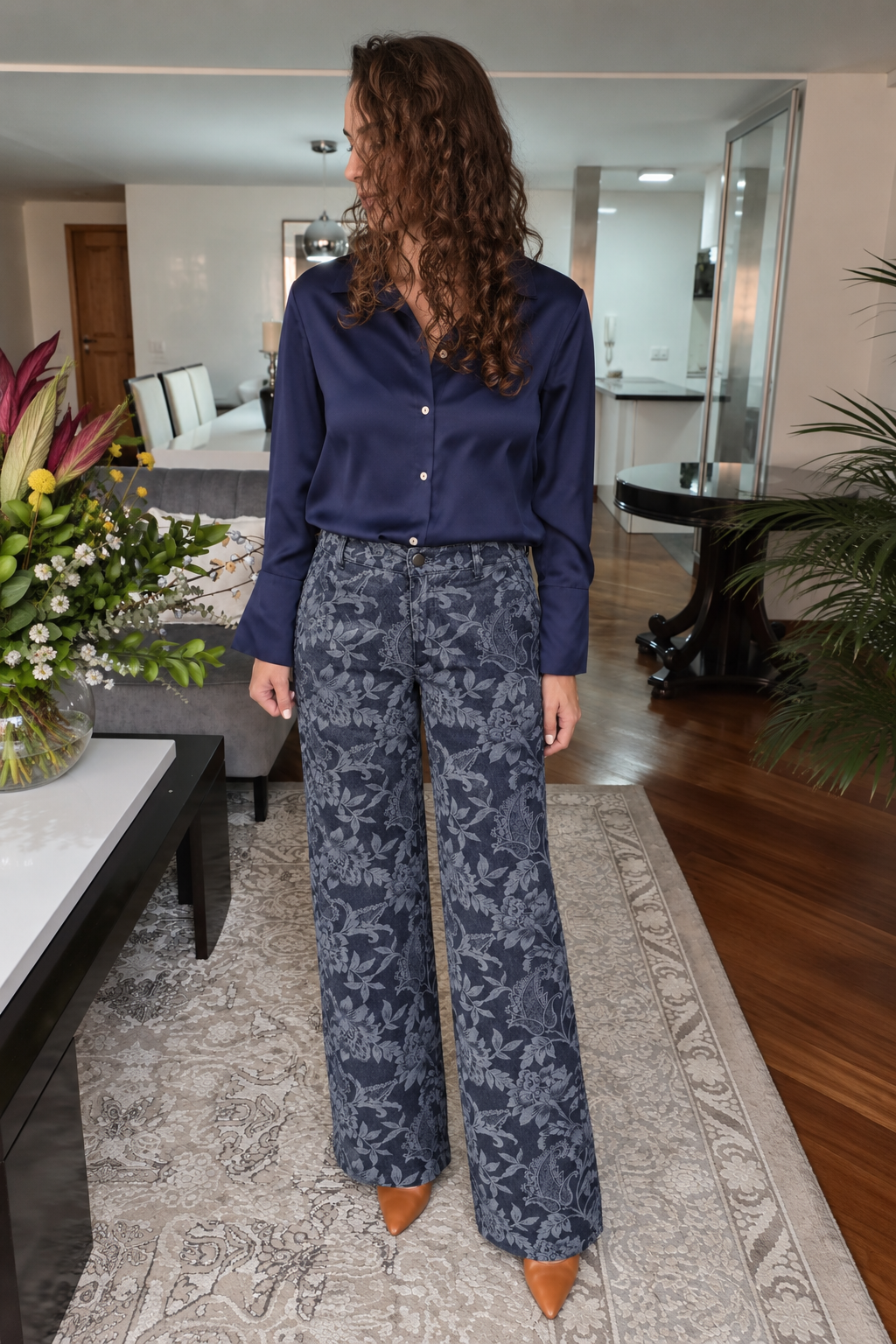 PANTALÓN TEXTURIZADO DENIM