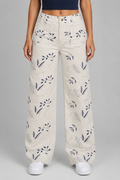PANTALÓN BORDADO HOJAS