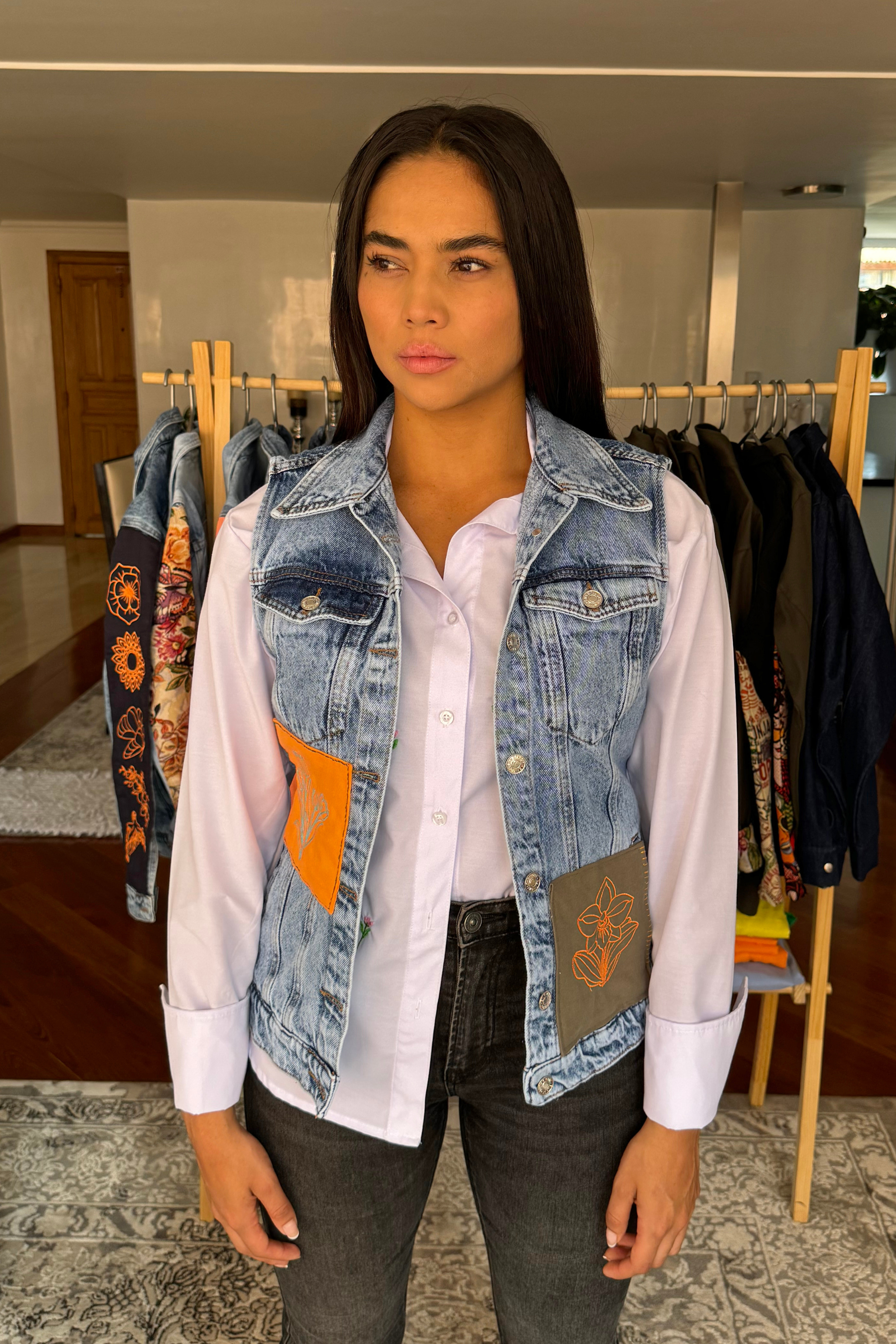 CHALECO DENIM TROPICAL BREEZE