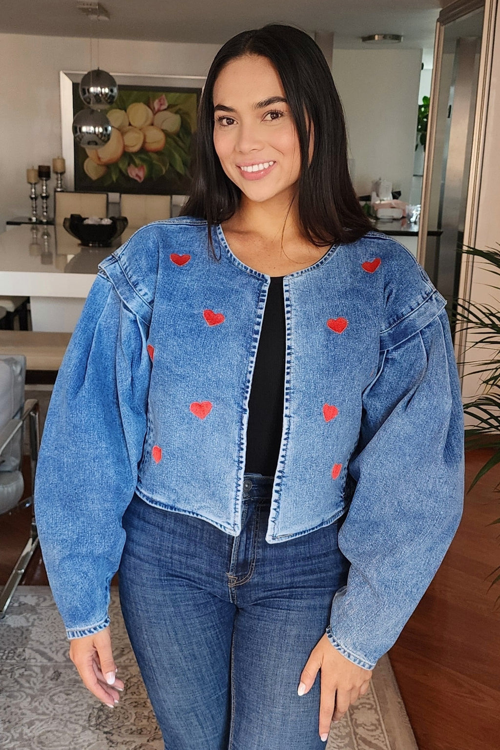 CHAQUETA MANGAS ABULLONADAS