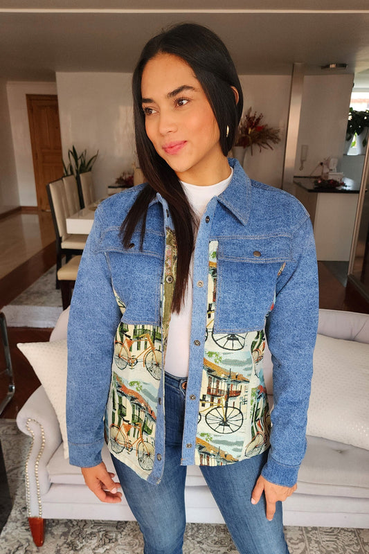 CHAQUETA RETRO WHEELS OVERSIZE