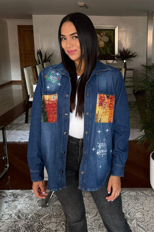 CAMISA DENIM CHAQUETA BRILLA BONITO