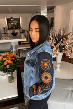 CHAQUETA FLOWER SOUL DENIM