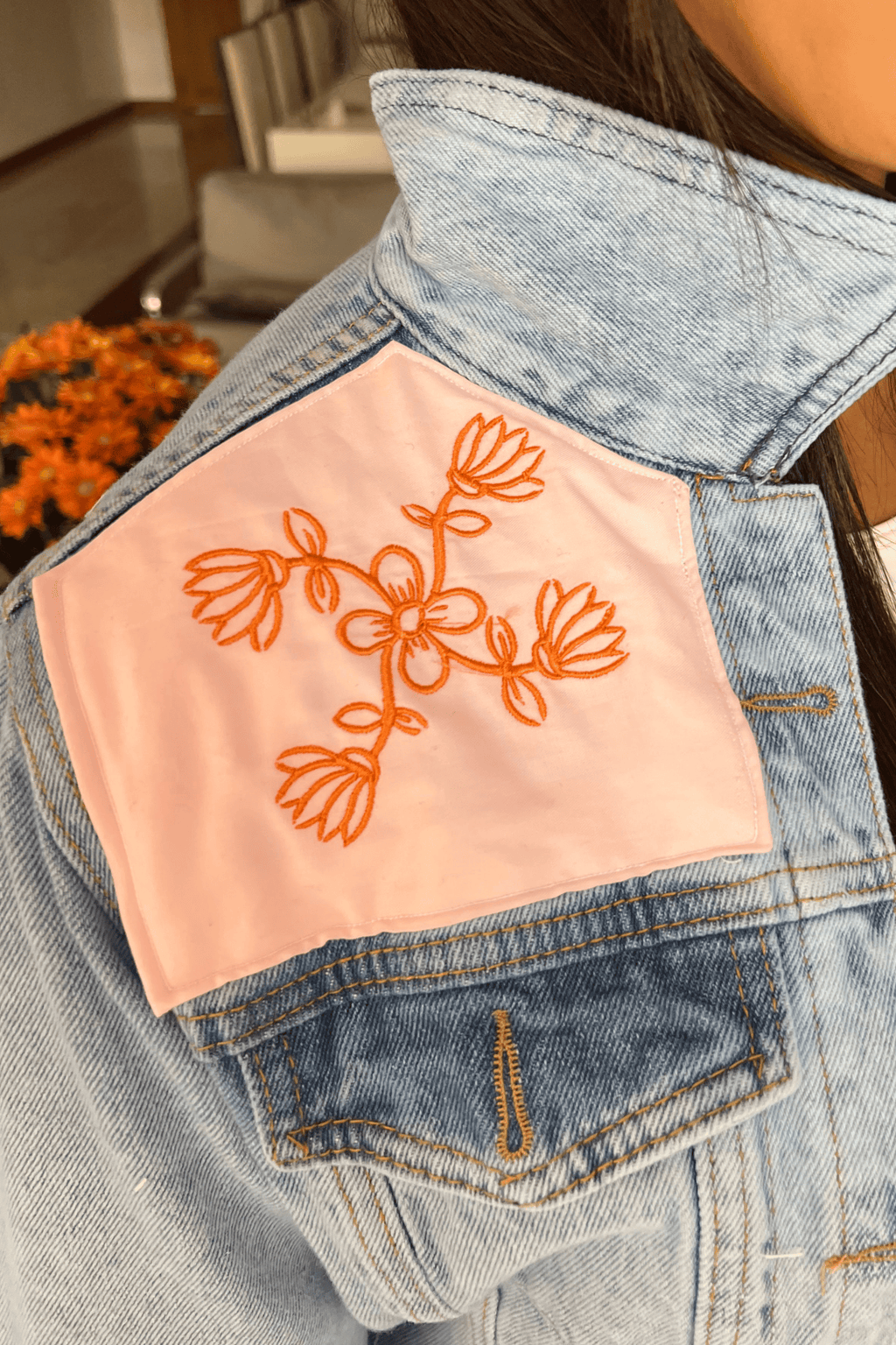 CHAQUETA FLOWER SOUL DENIM