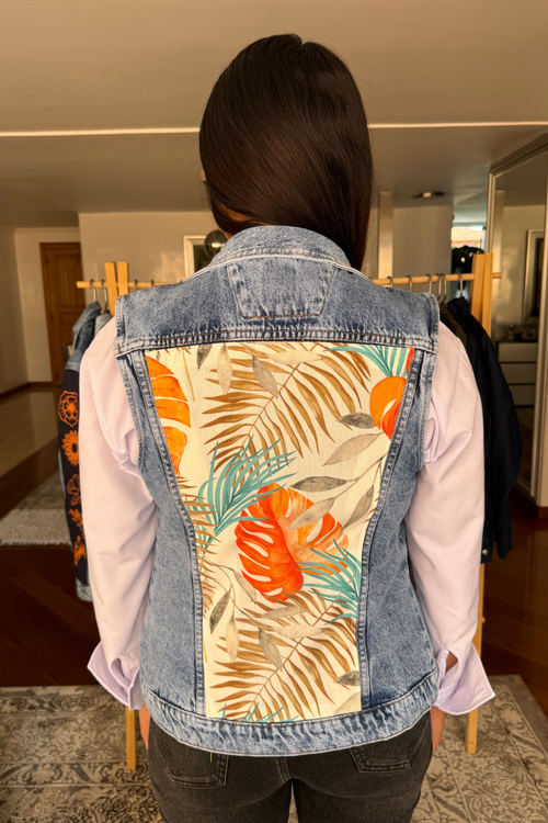 CHALECO DENIM TROPICAL BREEZE