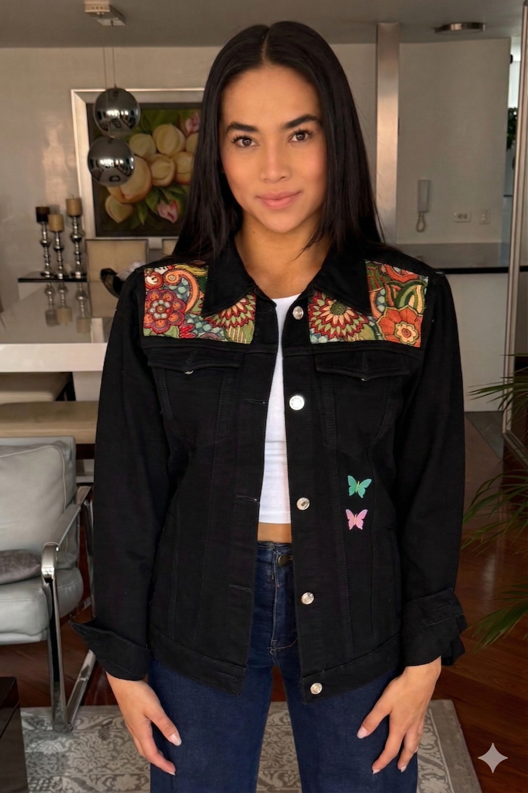 CHAQUETA DENIM MARIPOSAS