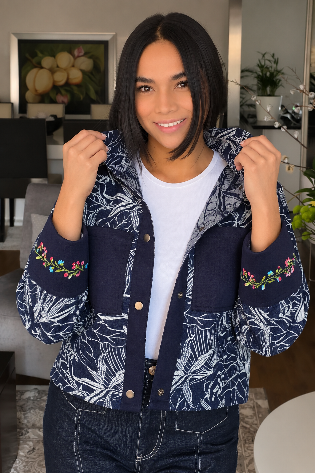 CHAQUETA CROP BOTANICA