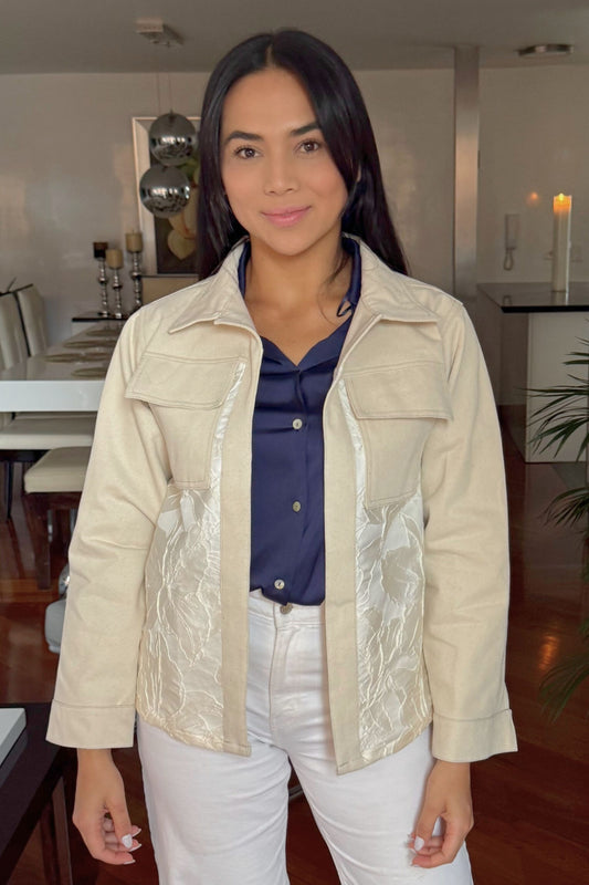 CHAQUETA BEIGE ORCHID OVERSIZE