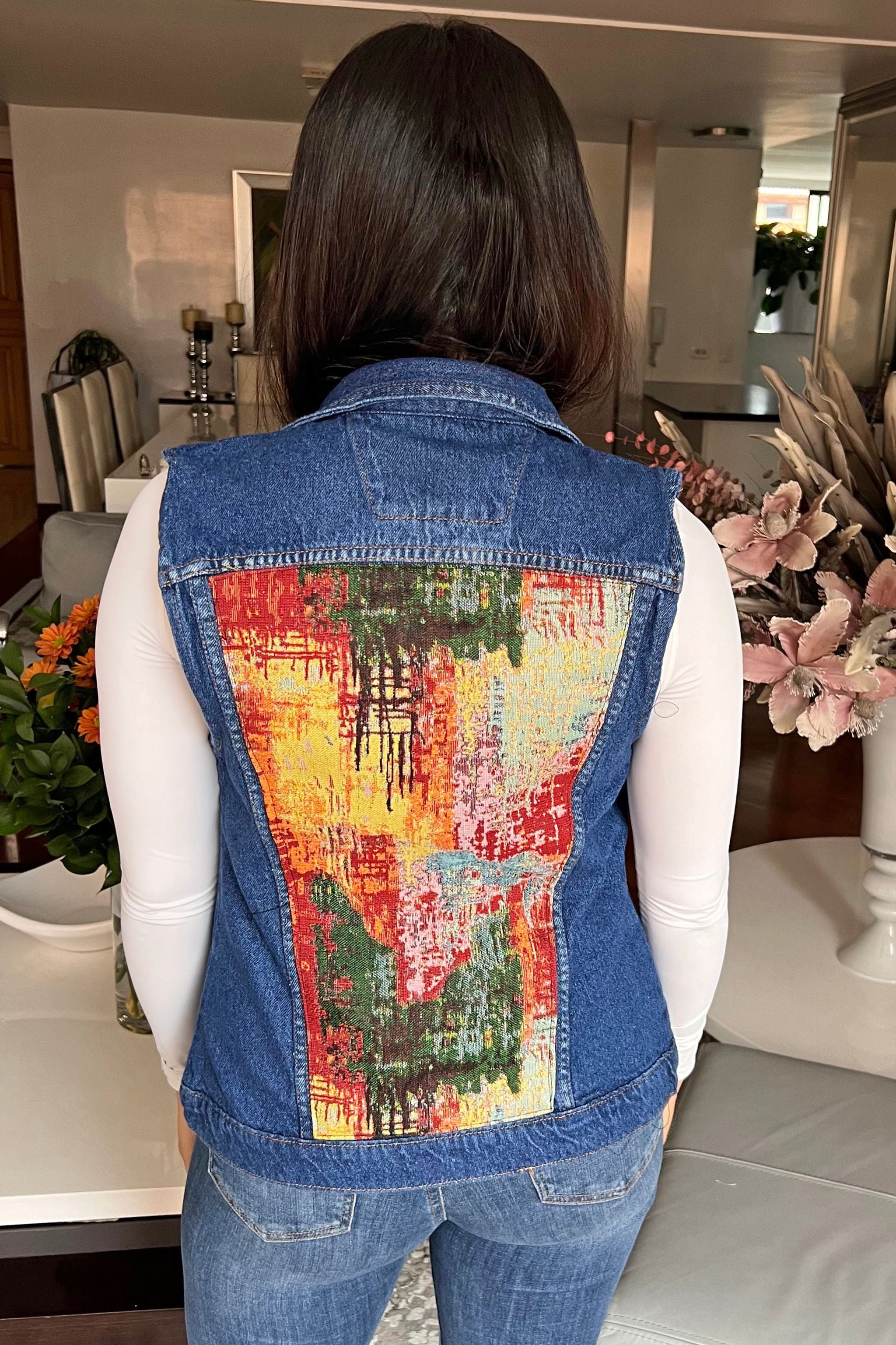 CHALECO DENIM TRAZOS