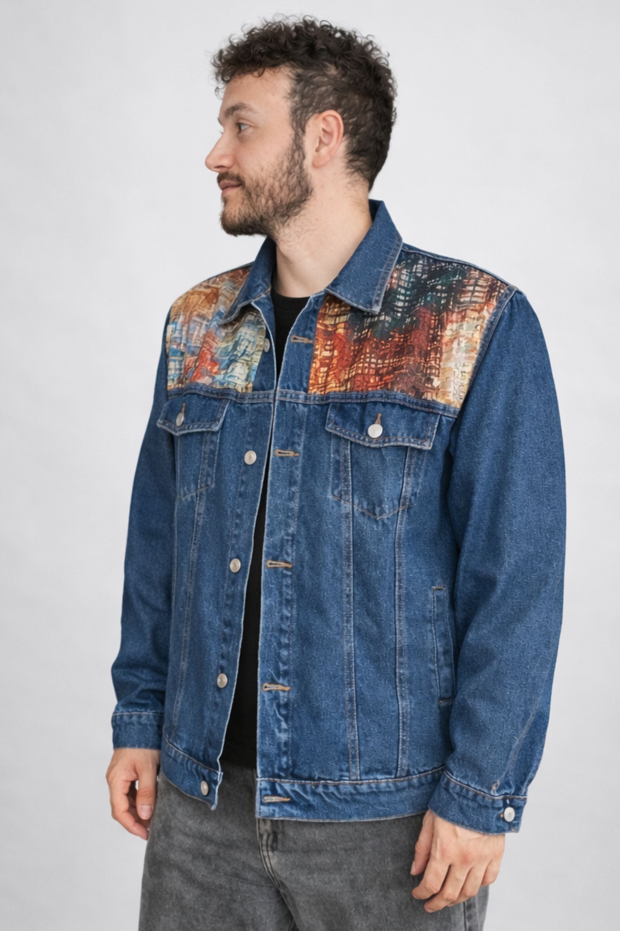 CHAQUETA TRAZOS DENIM