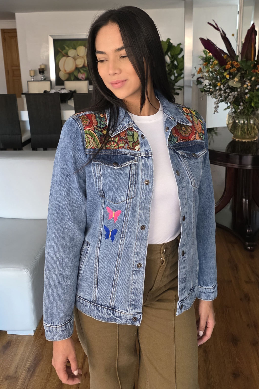 CHAQUETA DENIM MARIPOSAS