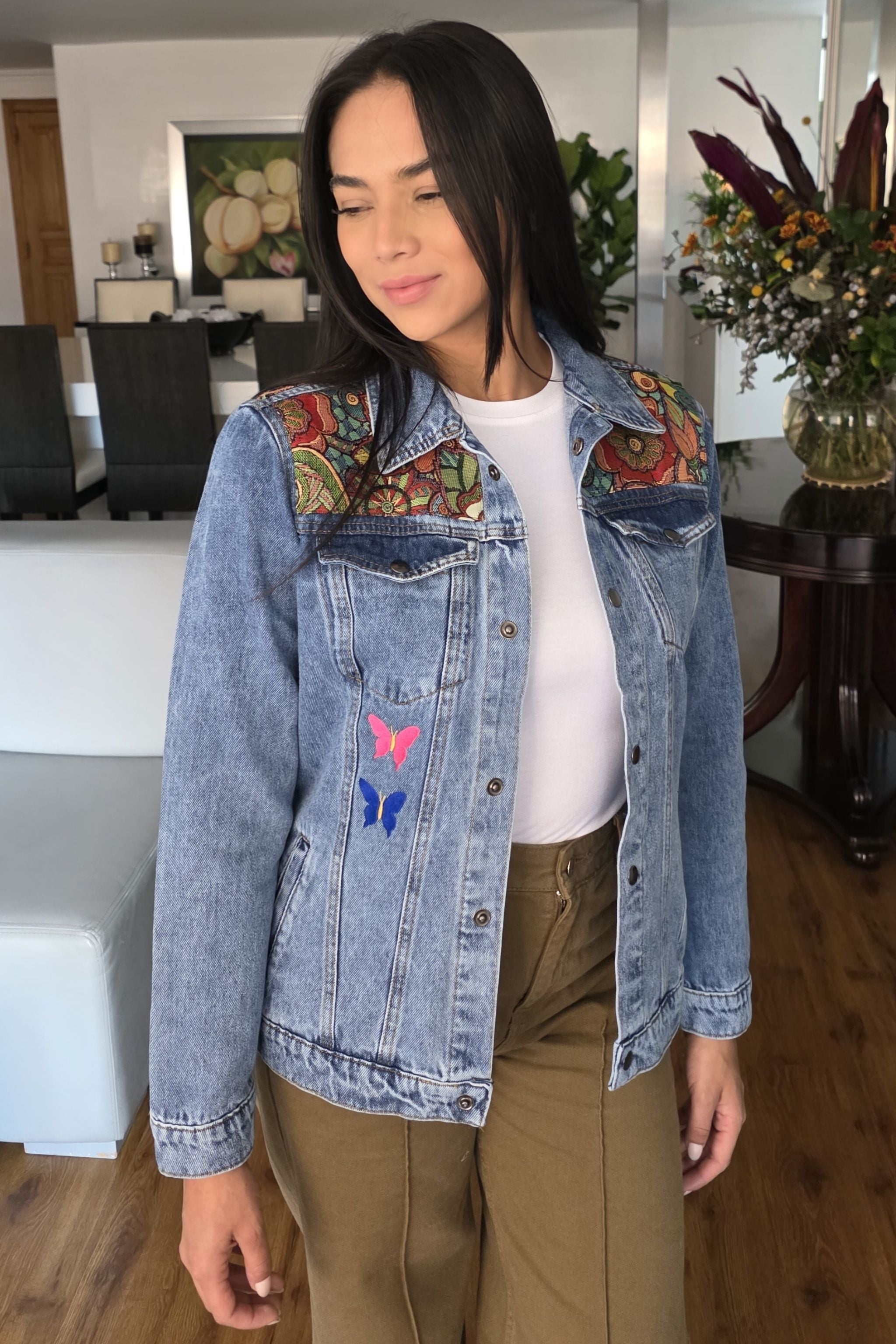 CHAQUETA DENIM MARIPOSAS