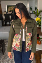 CHAQUETA MARIPOSAS Y FLORES OVERSIZE