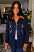 CHAQUETA FLOR MUJER