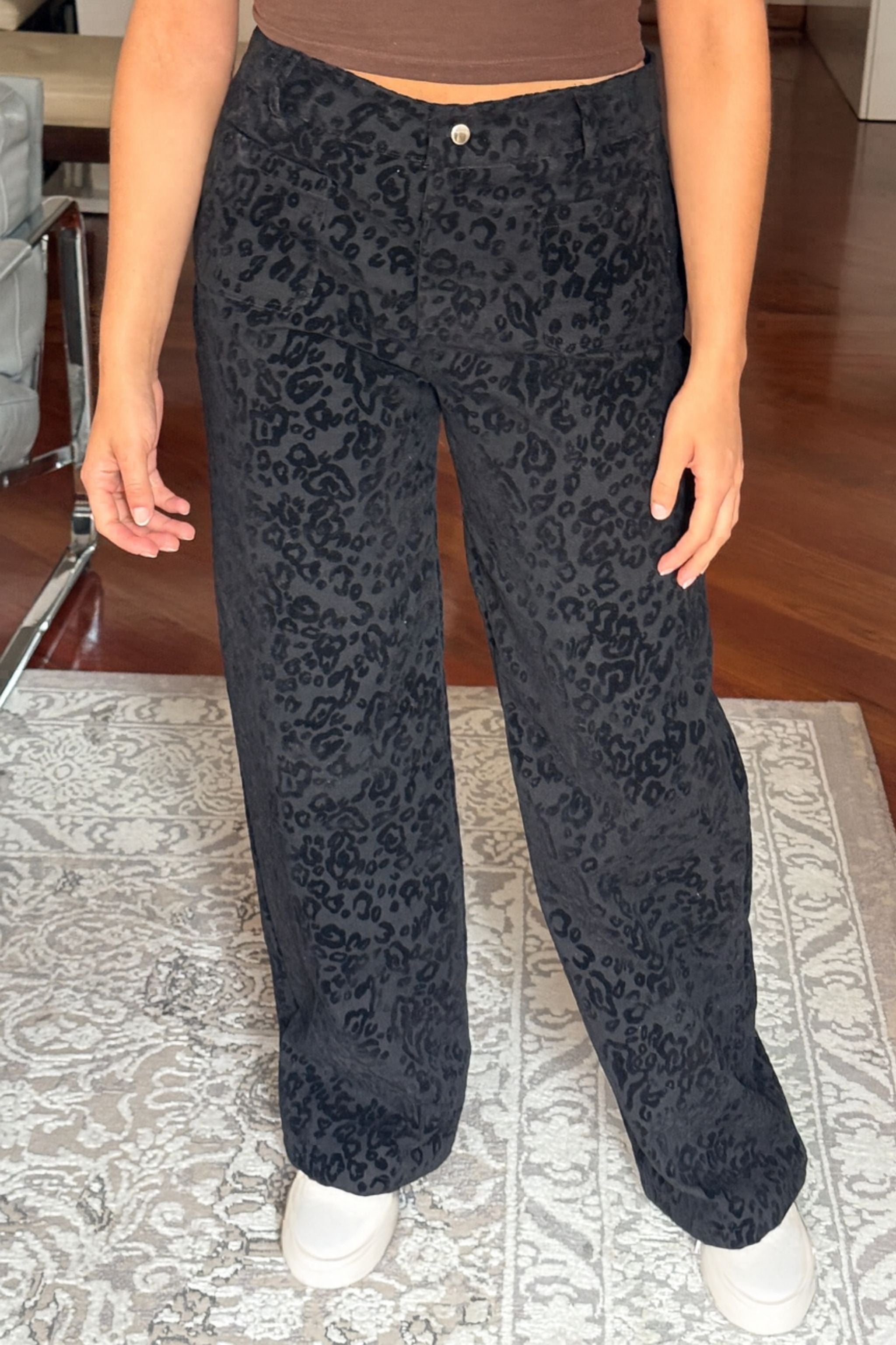 PANTALÓN  ANIMAL PRINT NEGRO