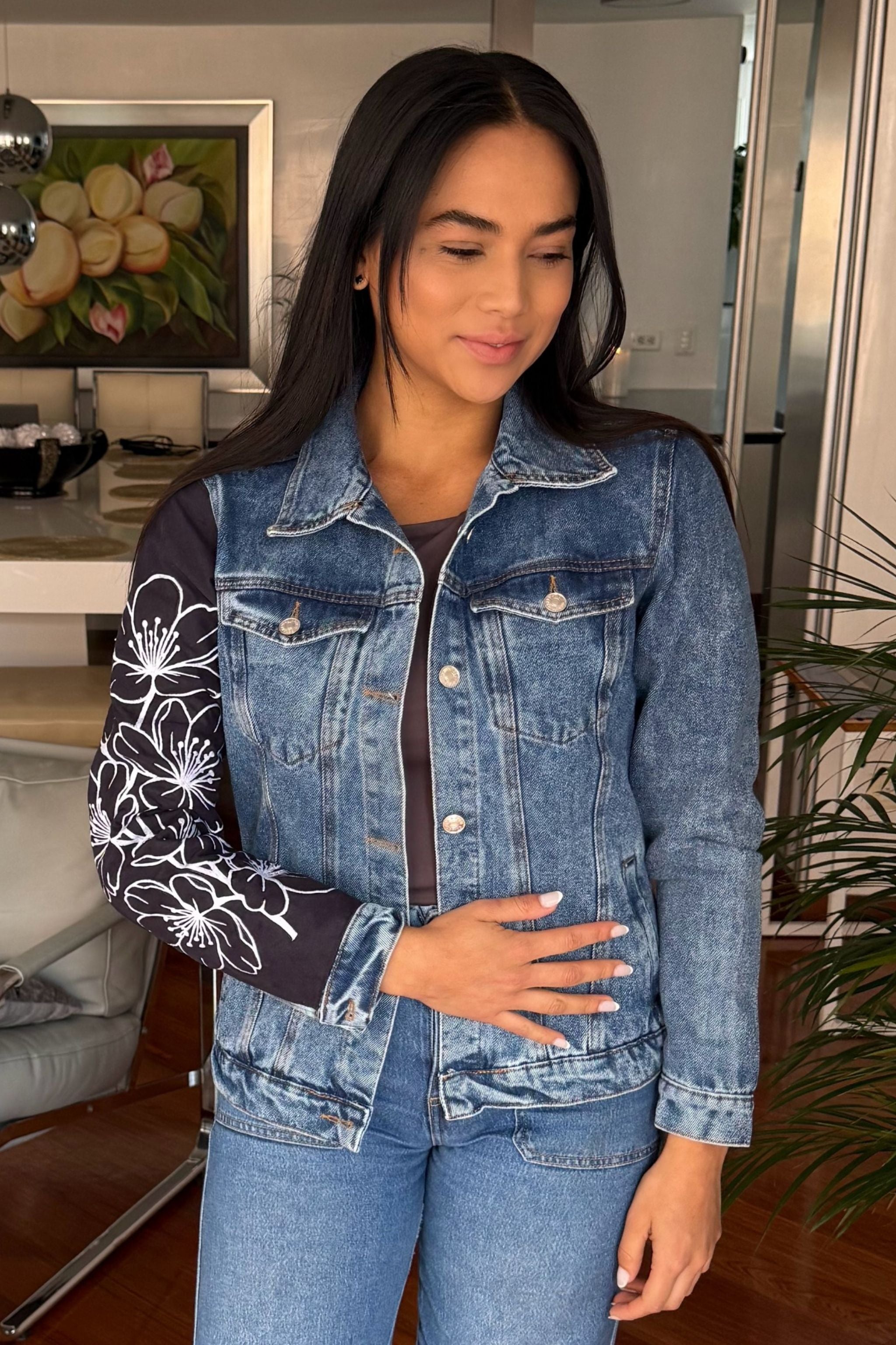 CHAQUETA FLORES CARA POP