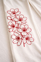 PANTALÓN CRUDO BORDADOFLORES