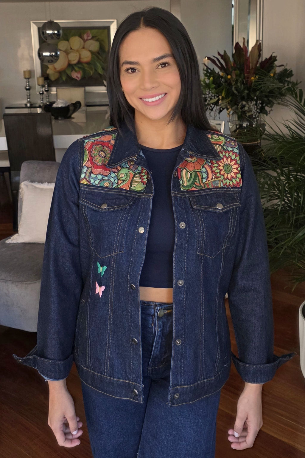 CHAQUETA DENIM MARIPOSAS