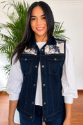 CHALECO FLORES BLUE