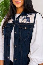CHALECO FLORES BLUE