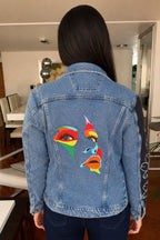 CHAQUETA FLORES CARA POP