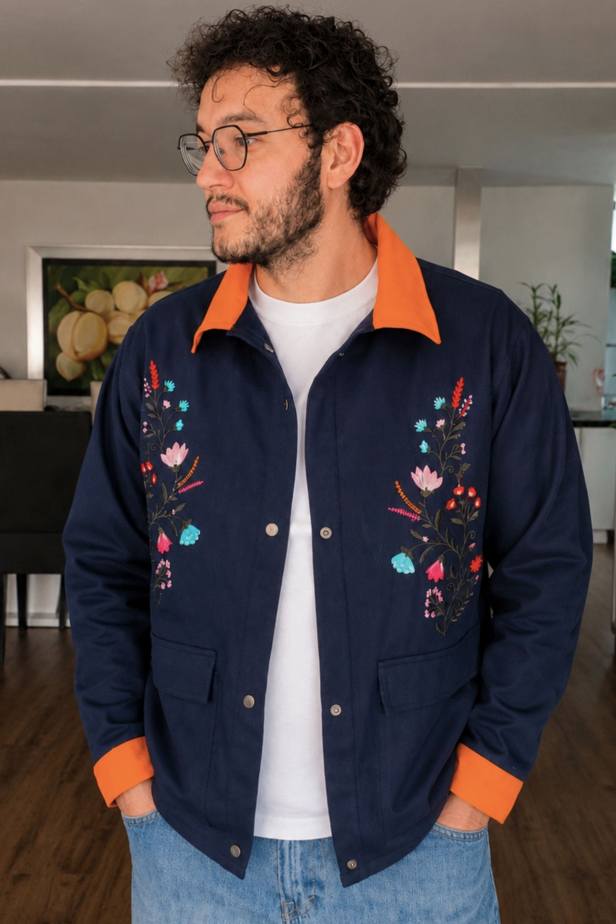 CHAQUETA FLOR HOMBRE
