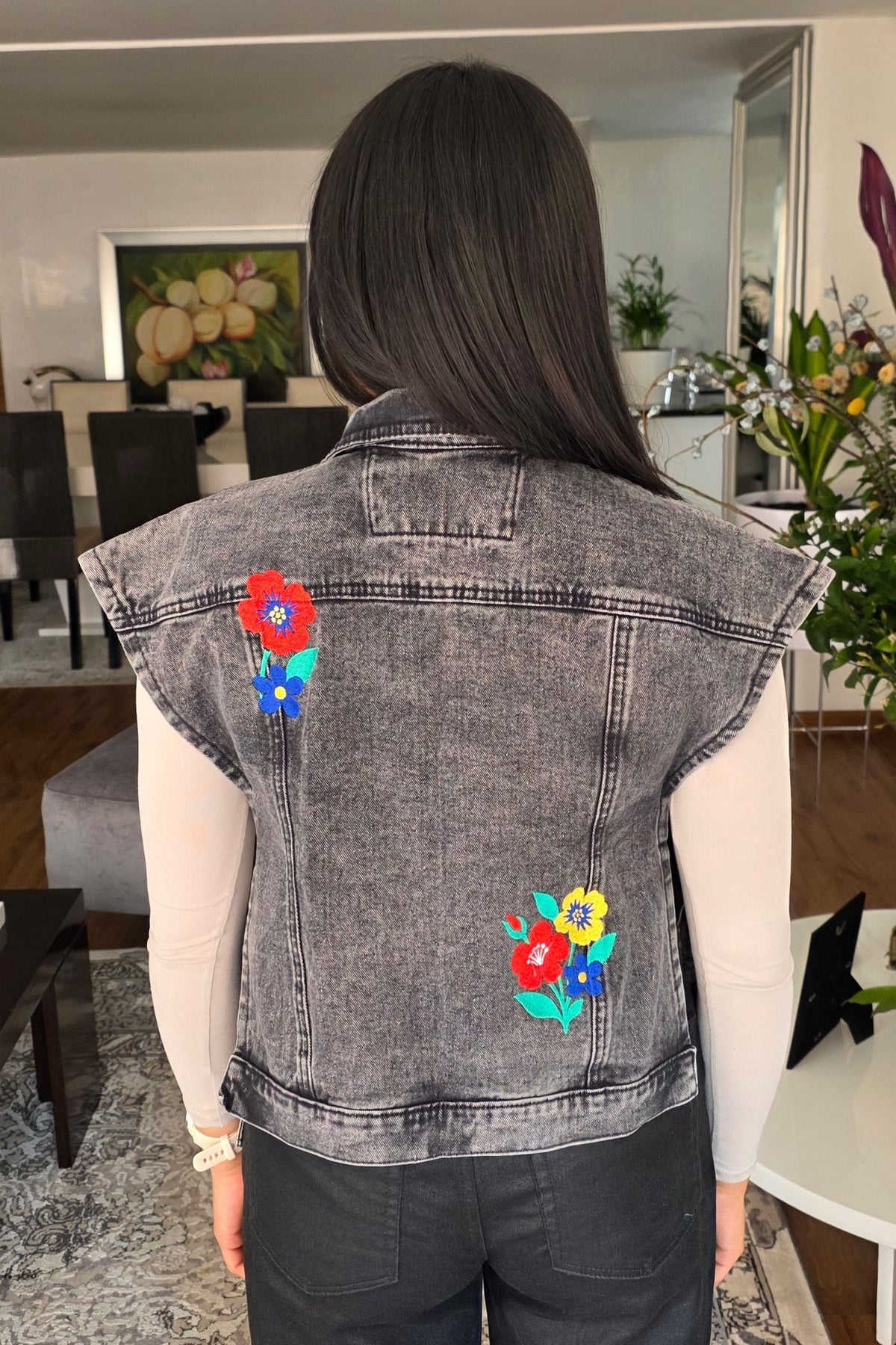 CHALECO CAPA FLORAL