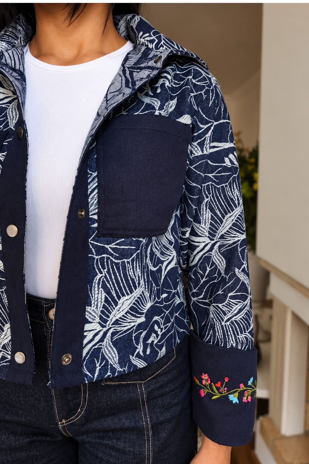 CHAQUETA CROP BOTANICA