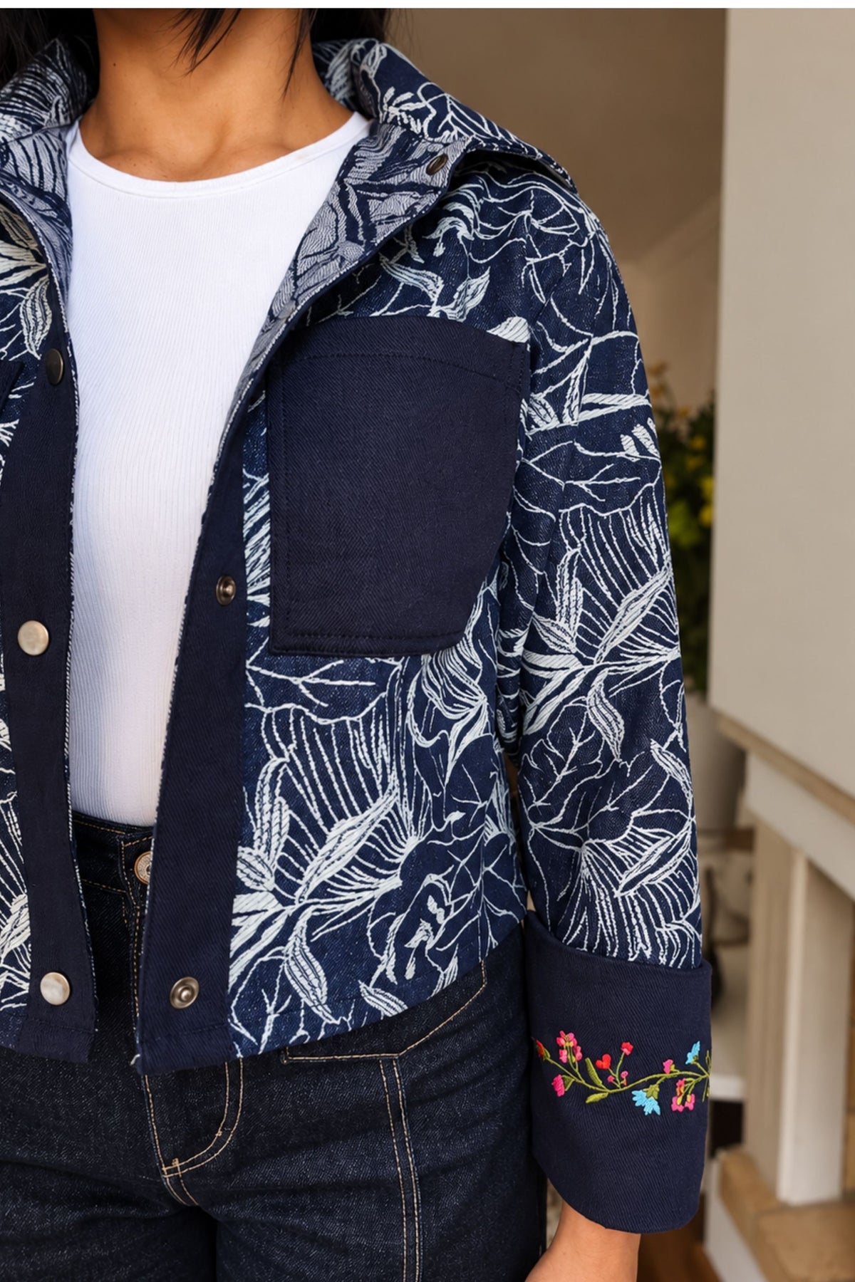 CHAQUETA CROP BOTANICA