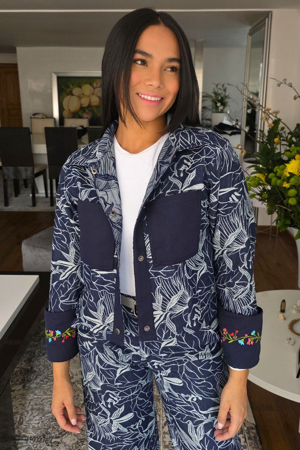 CHAQUETA CROP BOTANICA