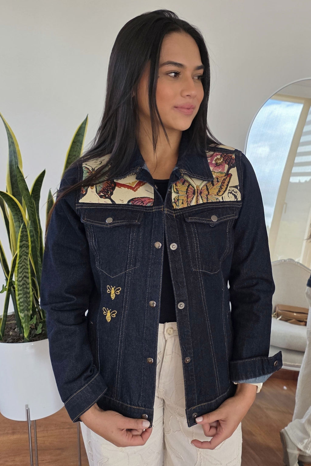CHAQUETA DENIM ABEJAS