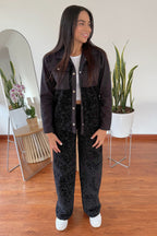 PANTALÓN  ANIMAL PRINT NEGRO