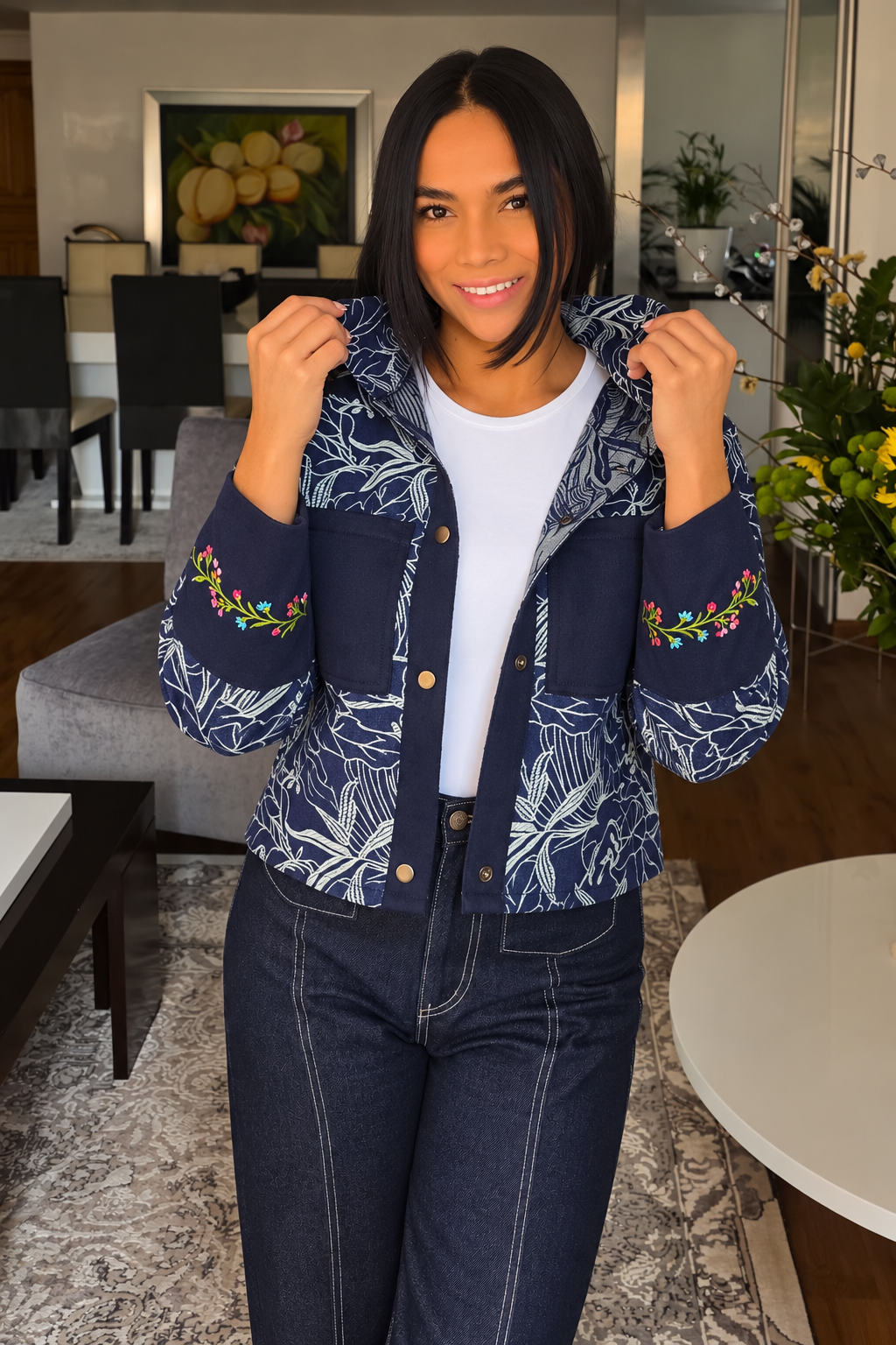 CHAQUETA CROP BOTANICA