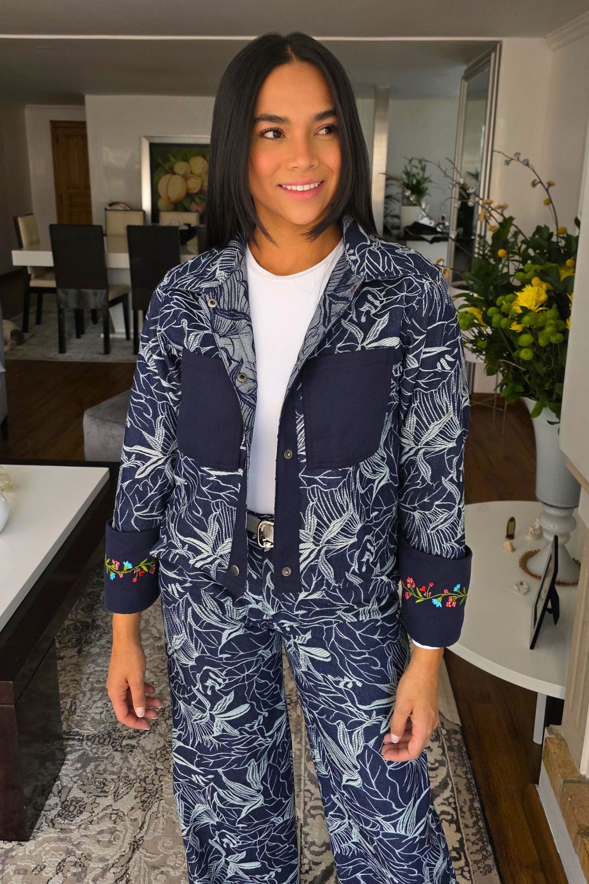 CHAQUETA CROP BOTANICA